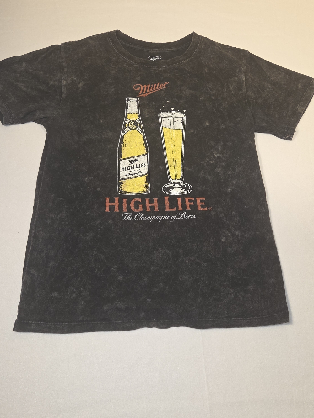 Miller High Life Graphic Tee - Black with Yellow Print